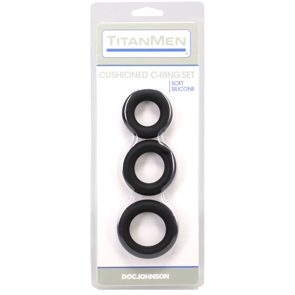 TitanMen Cushioned C-Ring 3 Piece Silicone Set