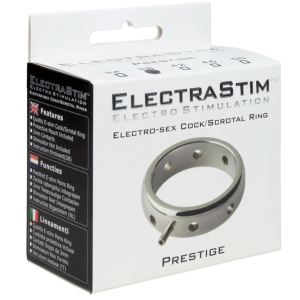 Prestige Metal Electro Cock Ring - 42mm
