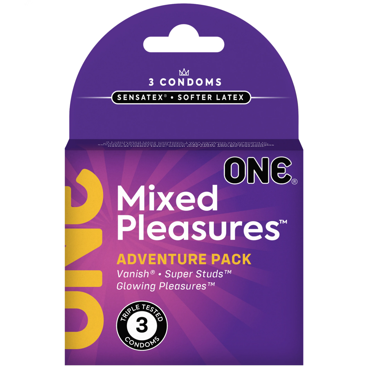 Mixed Pleasures Adventure Pack Condoms - 3 Pack