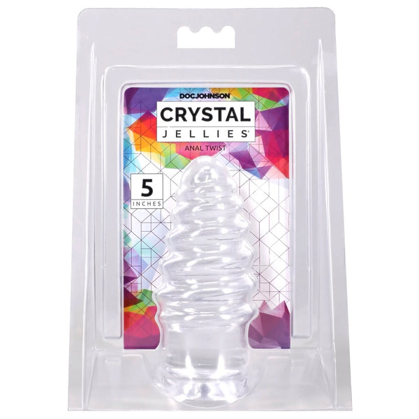 Crystal Jellies 5" Anal Twist Plug - Clear