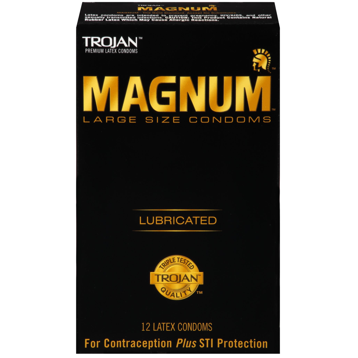 Magnum Large Size Lubricated Condoms - 12 Pack