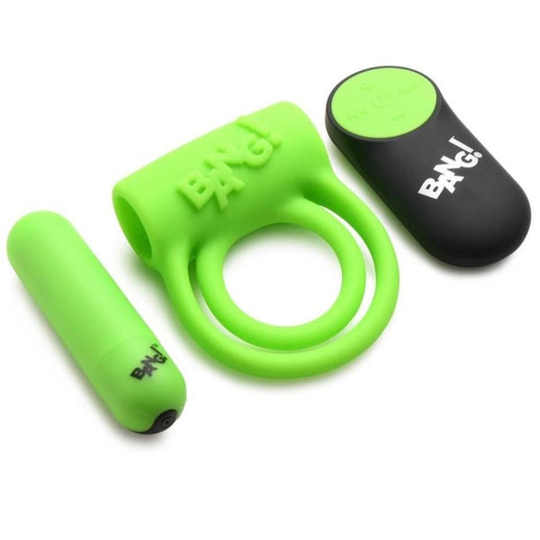 Glow-in-the-Dark Remote Control Silicone Vibrating Cock Ring