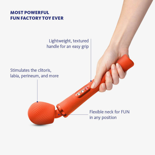 Vim Rechargeable Wand Massager - Orange