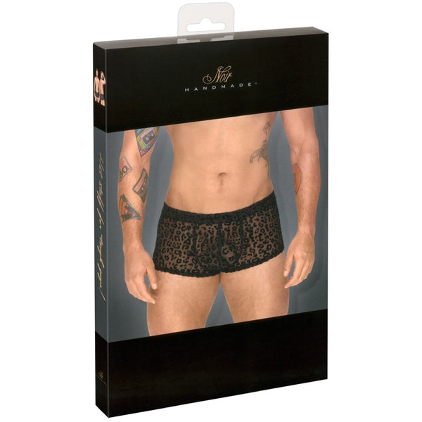 NOIR Handmade Leopard Flock Shorts (4 SIzes Available) - Extreme Toyz Singapore - https://extremetoyz.com.sg - Sex Toys and Lingerie Online Store - Bondage Gear / Vibrators / Electrosex Toys / Wireless Remote Control Vibes / Sexy Lingerie and Role Play / BDSM / Dungeon Furnitures / Dildos and Strap Ons  / Anal and Prostate Massagers / Anal Douche and Cleaning Aide / Delay Sprays and Gels / Lubricants and more...