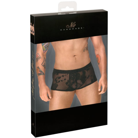 NOIR Handmade Flock Embroidery Shorts (4 Sizes Available) - Extreme Toyz Singapore - https://extremetoyz.com.sg - Sex Toys and Lingerie Online Store - Bondage Gear / Vibrators / Electrosex Toys / Wireless Remote Control Vibes / Sexy Lingerie and Role Play / BDSM / Dungeon Furnitures / Dildos and Strap Ons  / Anal and Prostate Massagers / Anal Douche and Cleaning Aide / Delay Sprays and Gels / Lubricants and more...