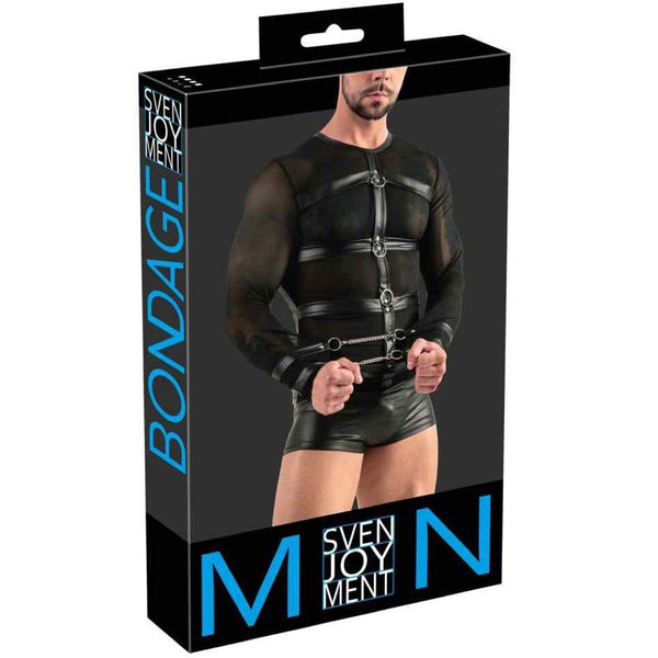 Svenjoyment Men's Long Sleeved Top With Harness And Restraints (4 Sizes Available) - Extreme Toyz Singapore - https://extremetoyz.com.sg - Sex Toys and Lingerie Online Store - Bondage Gear / Vibrators / Electrosex Toys / Wireless Remote Control Vibes / Sexy Lingerie and Role Play / BDSM / Dungeon Furnitures / Dildos and Strap Ons  / Anal and Prostate Massagers / Anal Douche and Cleaning Aide / Delay Sprays and Gels / Lubricants and more...