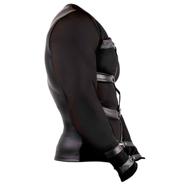 Svenjoyment Men's Long Sleeved Top With Harness And Restraints (4 Sizes Available) - Extreme Toyz Singapore - https://extremetoyz.com.sg - Sex Toys and Lingerie Online Store - Bondage Gear / Vibrators / Electrosex Toys / Wireless Remote Control Vibes / Sexy Lingerie and Role Play / BDSM / Dungeon Furnitures / Dildos and Strap Ons  / Anal and Prostate Massagers / Anal Douche and Cleaning Aide / Delay Sprays and Gels / Lubricants and more...