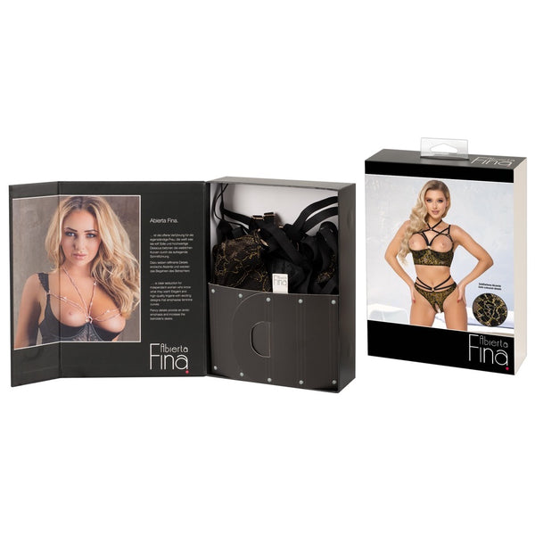 Abierta Fina Shelf Bra and Crotchless String (3 Sizes Available) - Extreme Toyz Singapore - https://extremetoyz.com.sg - Sex Toys and Lingerie Online Store - Bondage Gear / Vibrators / Electrosex Toys / Wireless Remote Control Vibes / Sexy Lingerie and Role Play / BDSM / Dungeon Furnitures / Dildos and Strap Ons  / Anal and Prostate Massagers / Anal Douche and Cleaning Aide / Delay Sprays and Gels / Lubricants and more...