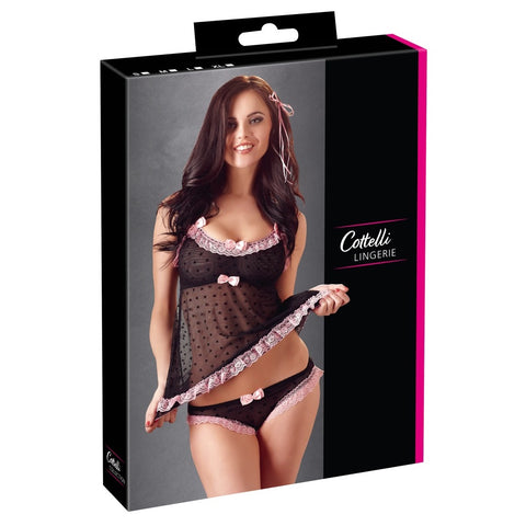 Cottelli Collection Babydoll And Panties (3 Sizes Available) - Extreme Toyz Singapore - https://extremetoyz.com.sg - Sex Toys and Lingerie Online Store