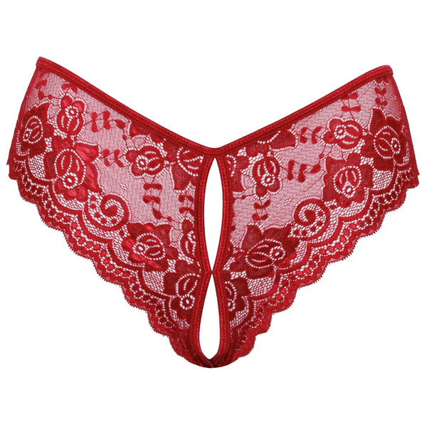 Cottelli Collection Crotchless Red Panty (4 Sizes Available) - Extreme Toyz Singapore - https://extremetoyz.com.sg - Sex Toys and Lingerie Online Store - Bondage Gear / Vibrators / Electrosex Toys / Wireless Remote Control Vibes / Sexy Lingerie and Role Play / BDSM / Dungeon Furnitures / Dildos and Strap Ons  / Anal and Prostate Massagers / Anal Douche and Cleaning Aide / Delay Sprays and Gels / Lubricants and more...