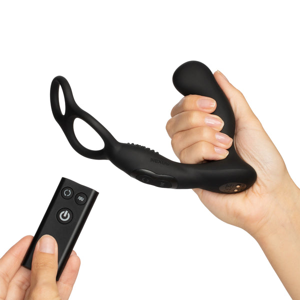Revo Embrace Remote Control Rechargeable Rotating Prostate Massager with Cock & Ball Rings