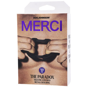 Doc Johnson Merci The Paradox Silicone-Covered Metal Cock Ring - 50mm - Extreme Toyz Singapore - https://extremetoyz.com.sg - Sex Toys and Lingerie Online Store - Bondage Gear / Vibrators / Electrosex Toys / Wireless Remote Control Vibes / Sexy Lingerie and Role Play / BDSM / Dungeon Furnitures / Dildos and Strap Ons &nbsp;/ Anal and Prostate Massagers / Anal Douche and Cleaning Aide / Delay Sprays and Gels / Lubricants and more...