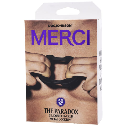 Doc Johnson Merci The Paradox Silicone-Covered Metal Cock Ring - 50mm - Extreme Toyz Singapore - https://extremetoyz.com.sg - Sex Toys and Lingerie Online Store - Bondage Gear / Vibrators / Electrosex Toys / Wireless Remote Control Vibes / Sexy Lingerie and Role Play / BDSM / Dungeon Furnitures / Dildos and Strap Ons &nbsp;/ Anal and Prostate Massagers / Anal Douche and Cleaning Aide / Delay Sprays and Gels / Lubricants and more...