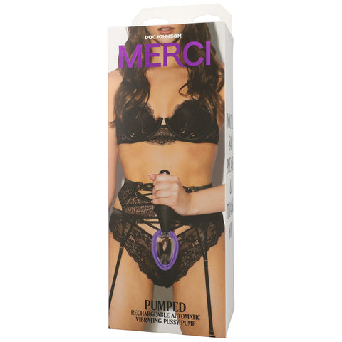 Doc Johnson Merci Pumped Rechargeable Automatic Vibrating Pussy Pump - Extreme Toyz Singapore - https://extremetoyz.com.sg - Sex Toys and Lingerie Online Store - Bondage Gear / Vibrators / Electrosex Toys / Wireless Remote Control Vibes / Sexy Lingerie and Role Play / BDSM / Dungeon Furnitures / Dildos and Strap Ons &nbsp;/ Anal and Prostate Massagers / Anal Douche and Cleaning Aide / Delay Sprays and Gels / Lubricants and more...