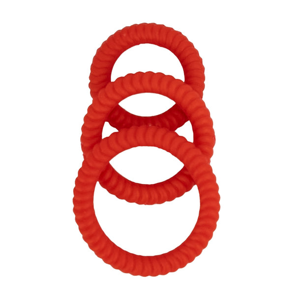 Ram Ultra Cocksweller Silicone Cockrings - Red