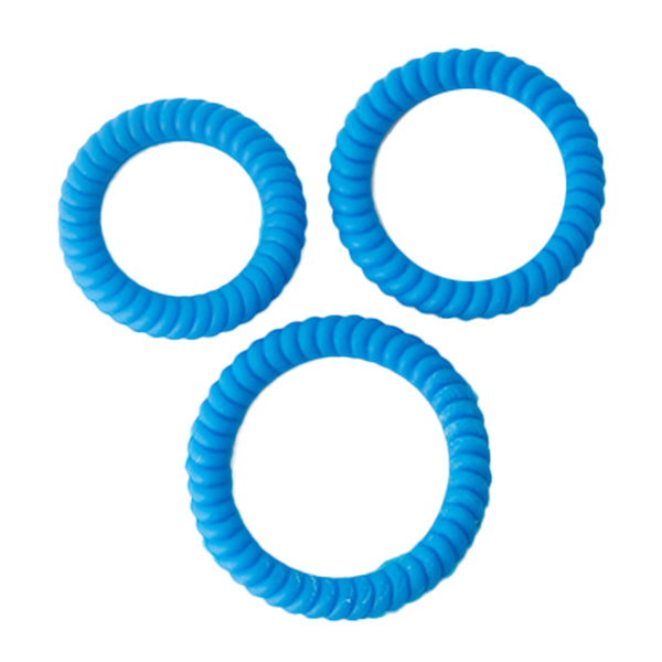 Ram Ultra Cocksweller Silicone Cockrings - Blue