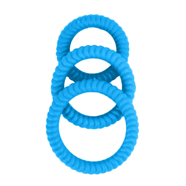 Ram Ultra Cocksweller Silicone Cockrings - Blue