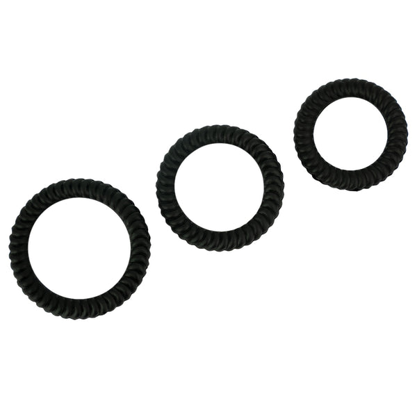 Ram Ultra Cocksweller Silicone Cockrings - Black