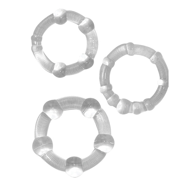 Ram Beaded Cockrings - Clear