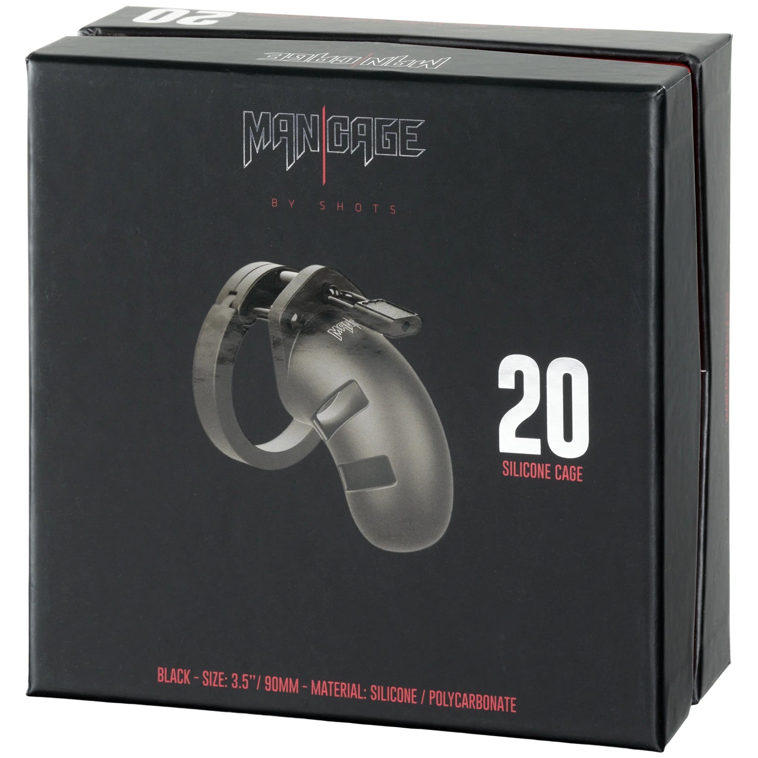 MANCAGE 3.5" Model 20 Chastity Cock Cage - Black