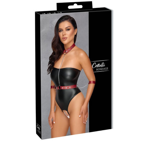 Cottelli Collection Bondage Open Crotch Body With Harness (4 Sizes Available) - Extreme Toyz Singapore - https://extremetoyz.com.sg - Sex Toys and Lingerie Online Store - Bondage Gear / Vibrators / Electrosex Toys / Wireless Remote Control Vibes / Sexy Lingerie and Role Play / BDSM / Dungeon Furnitures / Dildos and Strap Ons  / Anal and Prostate Massagers / Anal Douche and Cleaning Aide / Delay Sprays and Gels / Lubricants and more...