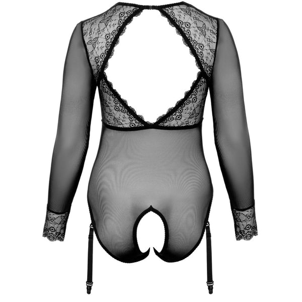 Cottelli Collection Plus Size Long Sleeved Crotchless Body (4 Sizes Available) -  Extreme Toyz Singapore - https://extremetoyz.com.sg - Sex Toys and Lingerie Online Store - Bondage Gear / Vibrators / Electrosex Toys / Wireless Remote Control Vibes / Sexy Lingerie and Role Play / BDSM / Dungeon Furnitures / Dildos and Strap Ons  / Anal and Prostate Massagers / Anal Douche and Cleaning Aide / Delay Sprays and Gels / Lubricants and more...
