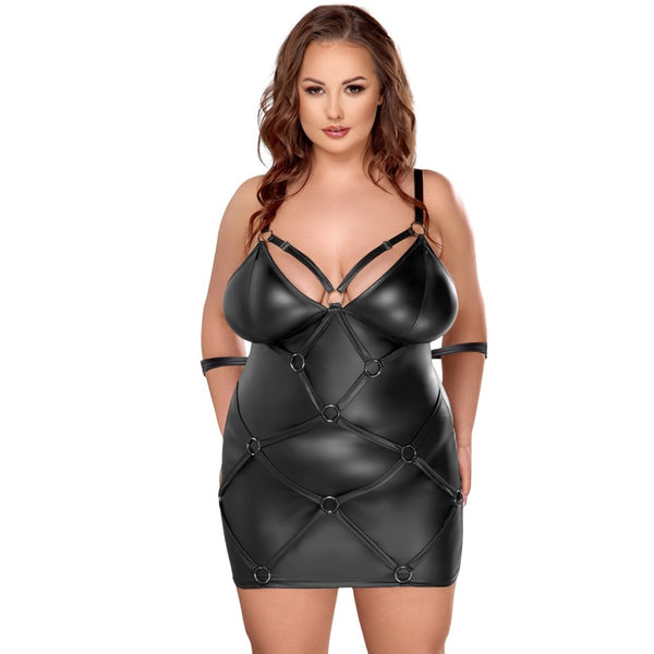 Cottelli Collection Plus Size Bondage Dress (4 Sizes Available) - Extreme Toyz Singapore - https://extremetoyz.com.sg - Sex Toys and Lingerie Online Store - Bondage Gear / Vibrators / Electrosex Toys / Wireless Remote Control Vibes / Sexy Lingerie and Role Play / BDSM / Dungeon Furnitures / Dildos and Strap Ons  / Anal and Prostate Massagers / Anal Douche and Cleaning Aide / Delay Sprays and Gels / Lubricants and more...