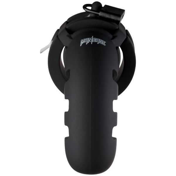 MANCAGE 4.5" Model 19 Chastity Cock Cage with Ballsplitter - Black