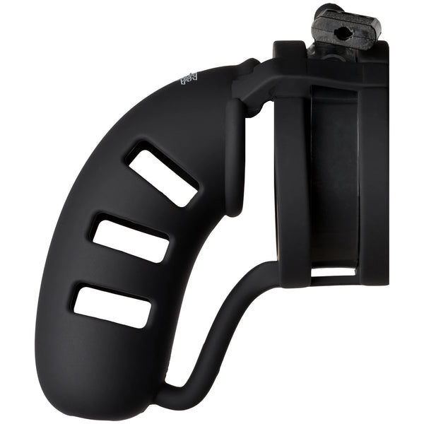 MANCAGE 4.5" Model 19 Chastity Cock Cage with Ballsplitter - Black