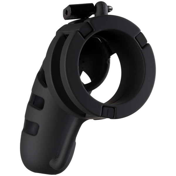 MANCAGE 4.5" Model 19 Chastity Cock Cage with Ballsplitter - Black