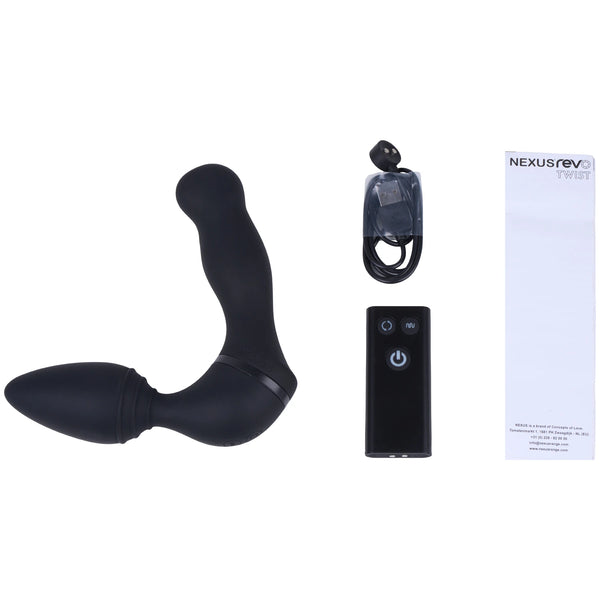 Revo Twist Interchangeable Rotating & Vibrating Remote Control Rechargeable Prostate & Perineum Massager