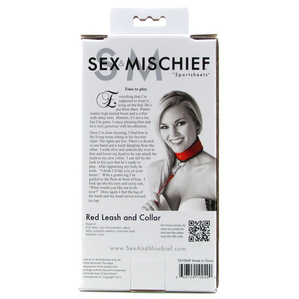 Sex & Mischief Red Collar & Leash