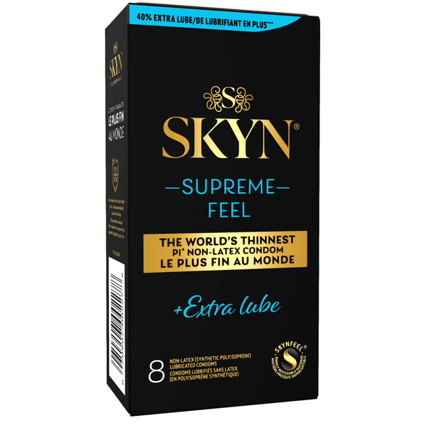 Supreme Feel + Extra Lube Condoms - 8 Pack