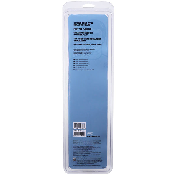 The Classic Jr. Veined Double Header Dong - 12" Cream