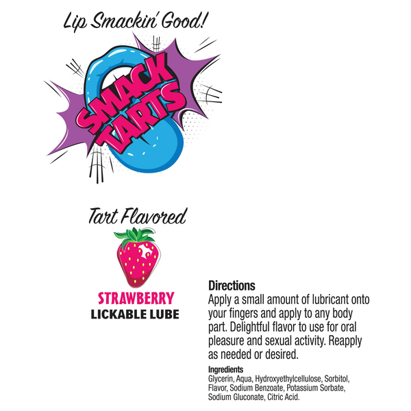 Smack Tarts Strawberry Lickable Lubricant - 2 oz.
