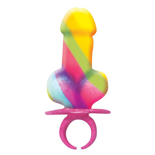 Rainbow Candy Cock Finger Ring  - 12 Packs
