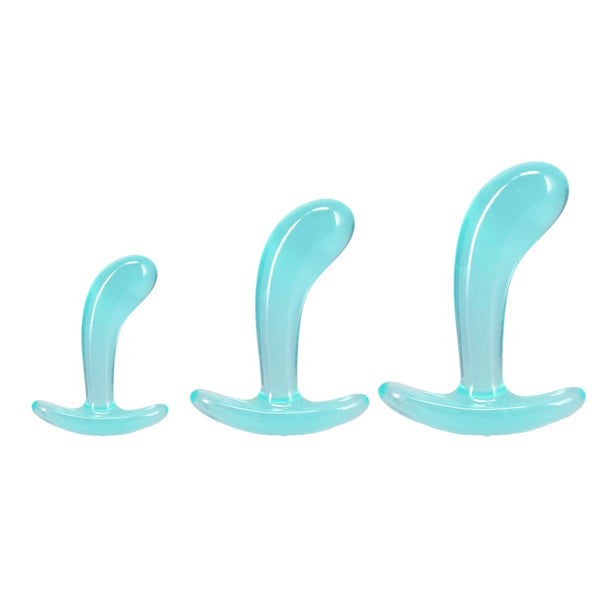 Crystal Jellies Curved Anal Trainer Set - Teal
