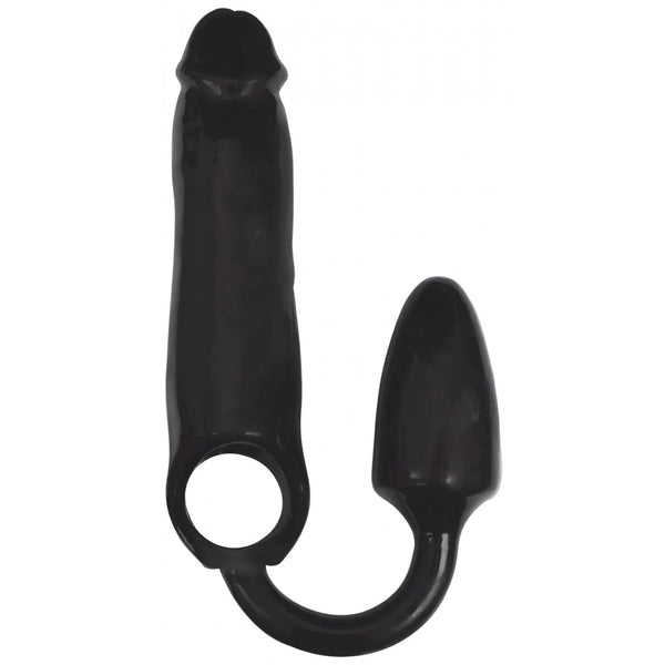 Rooster XXXPander Sheath with Smooth Plug - Black