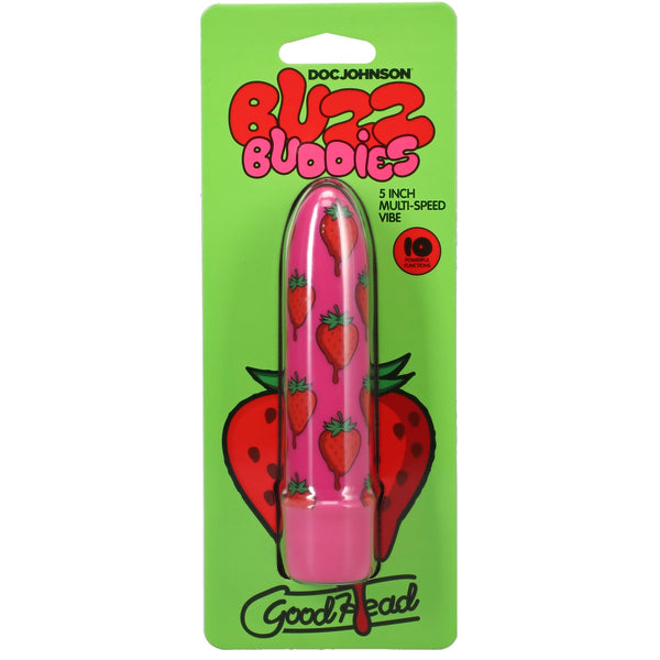GoodHead Buzz Buddies 5" Muti-Speed Vibe - Strawberries