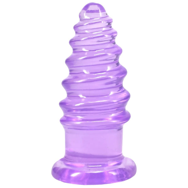 Crystal Jellies 5" Anal Twist Plug - Purple