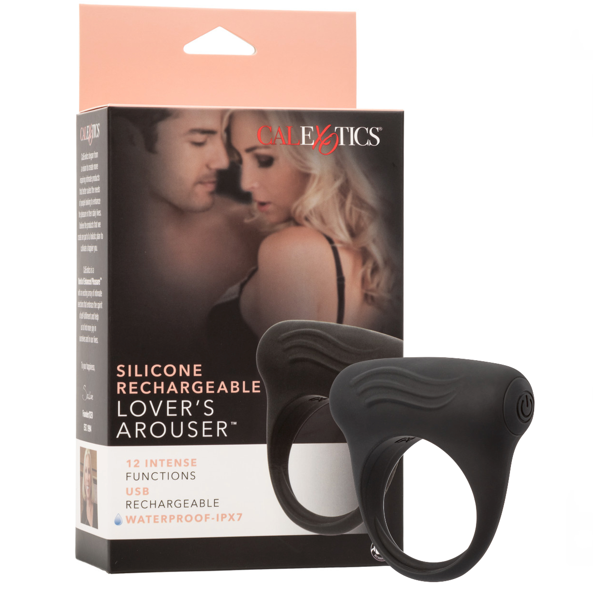 Couple's Enhancers Silicone Rechargeable Lover's Arouser Vibrating  Cock Ring