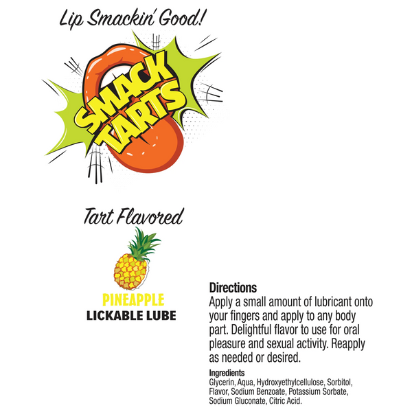 Smack Tarts Pineapple Lickable Lubricant - 2 oz.