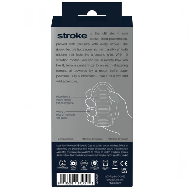 Stroke Rechargeable Vibrating Stroker - Black