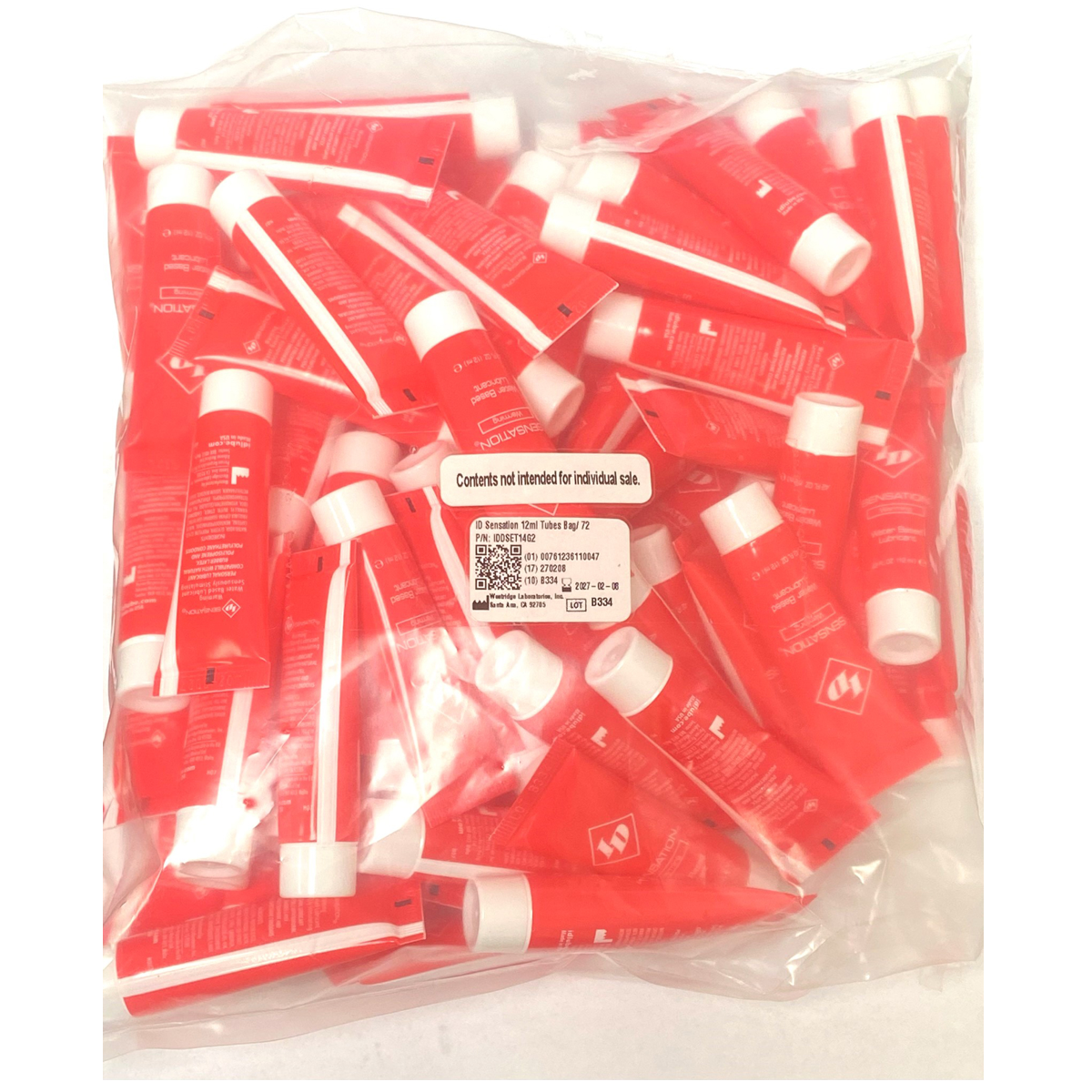 SENSATION Warming Lubricant 12ml Tube - Bag of 72