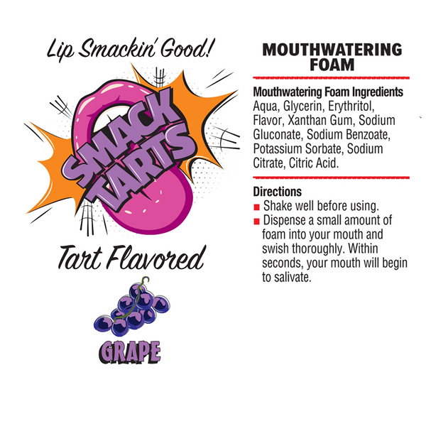 Smack Tarts Sour Grape Mouthwatering Foam - 2.7 oz.