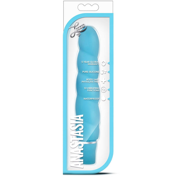 Luxe Anastasia Platinum-Cured Silicone Vibrator - Aqua
