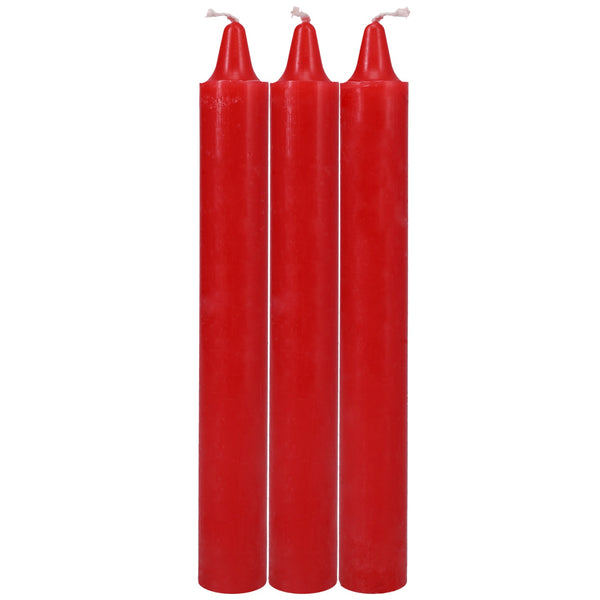 Japanese Drip Candles 3 Pack - Red