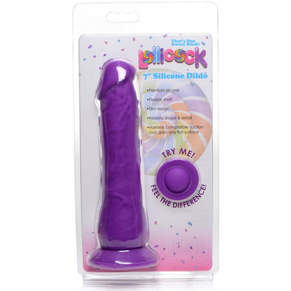 Lollicock 7" Silicone Dildo - Purple