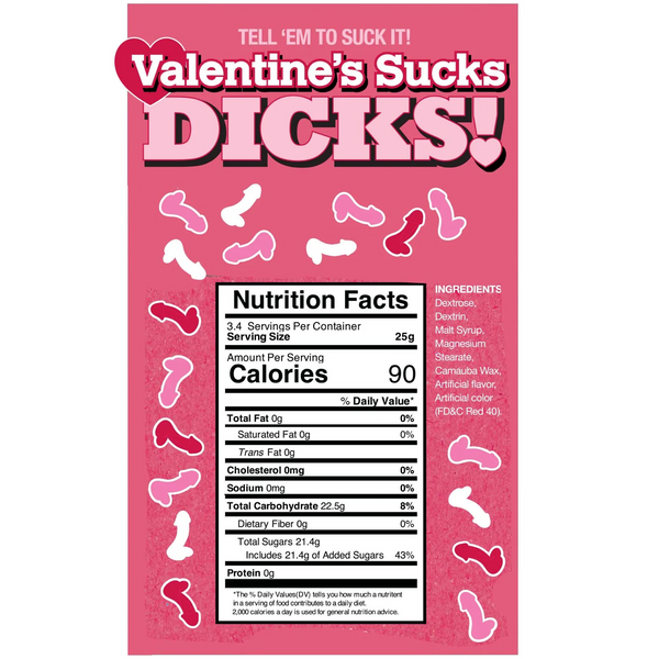 Valentine's Sucks Dicks Candy Bag