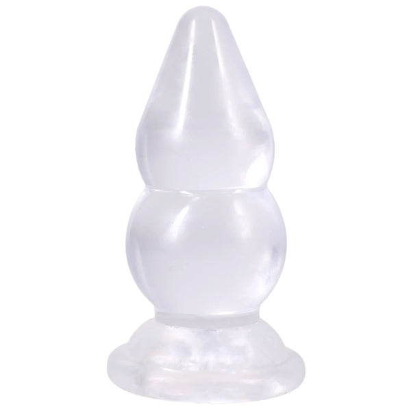 Crystal Jellies 6" Double Pop Plug - Clear